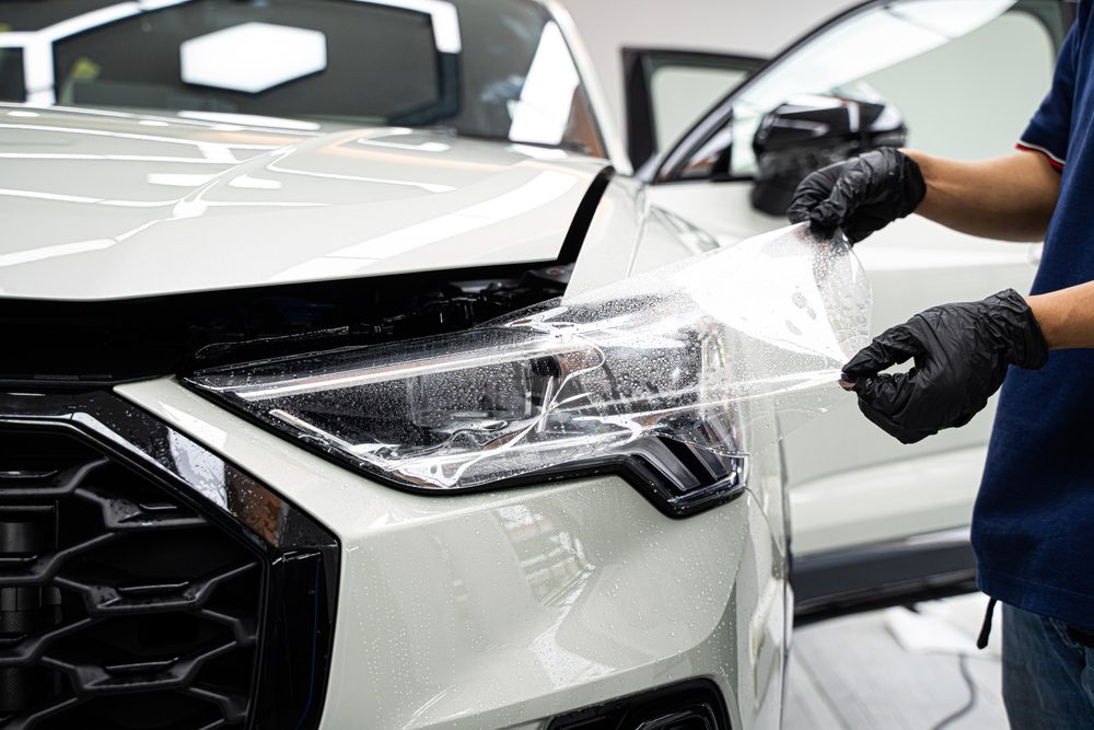 Paint Protection Film installation by car detailer